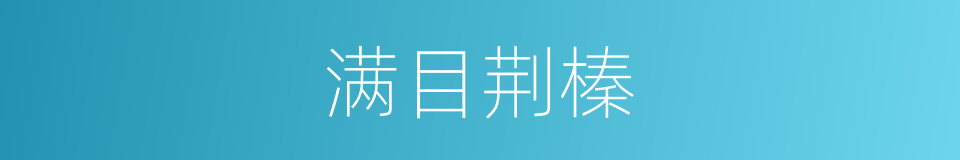 满目荆榛的意思