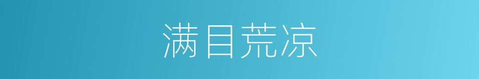 满目荒凉的同义词