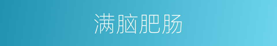 满脑肥肠的意思