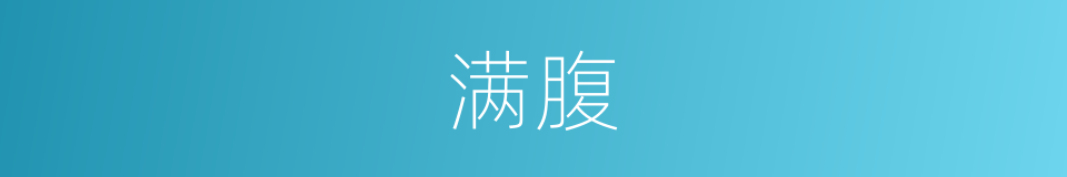 满腹的意思