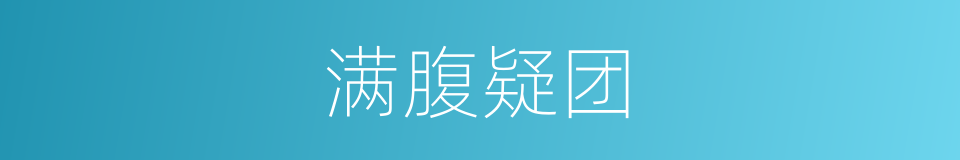满腹疑团的意思