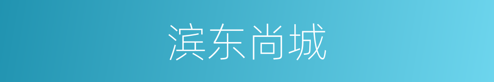 滨东尚城的同义词