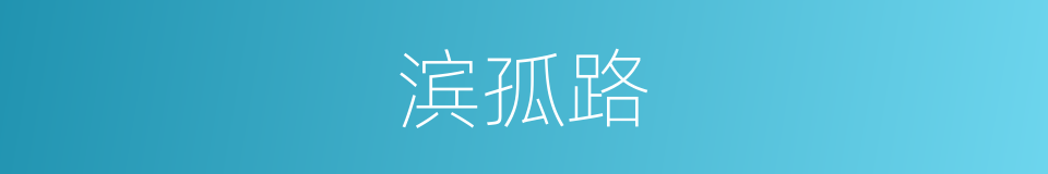 滨孤路的同义词