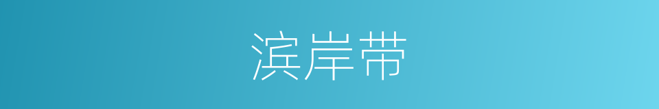 滨岸带的同义词