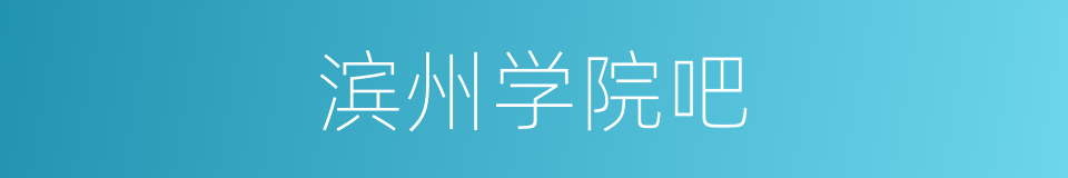 滨州学院吧的同义词