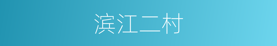 滨江二村的同义词