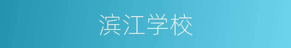 滨江学校的同义词