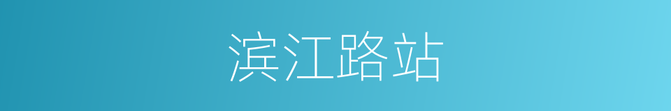 滨江路站的同义词