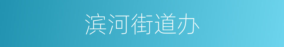 滨河街道办的同义词