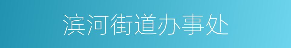 滨河街道办事处的同义词