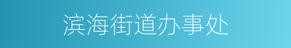 滨海街道办事处的意思