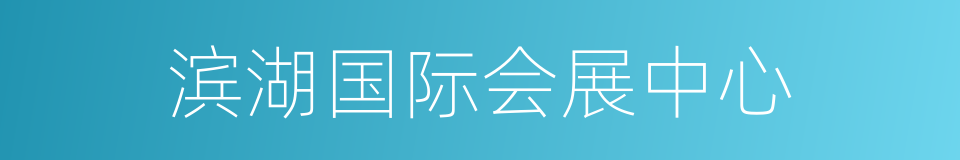 滨湖国际会展中心的同义词