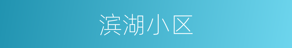 滨湖小区的同义词