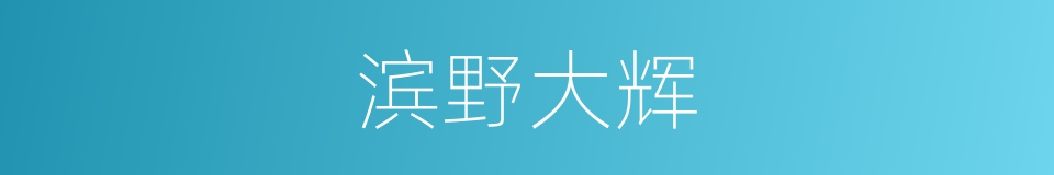 滨野大辉的同义词