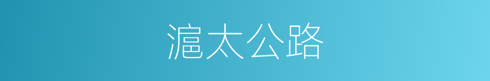 滬太公路的同義詞