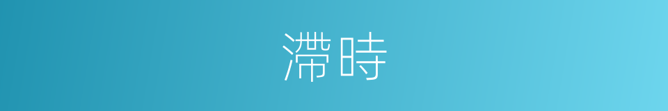 滯時的同義詞