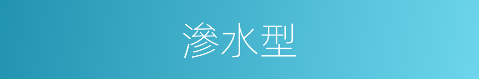 滲水型的同義詞