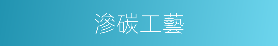 滲碳工藝的同義詞