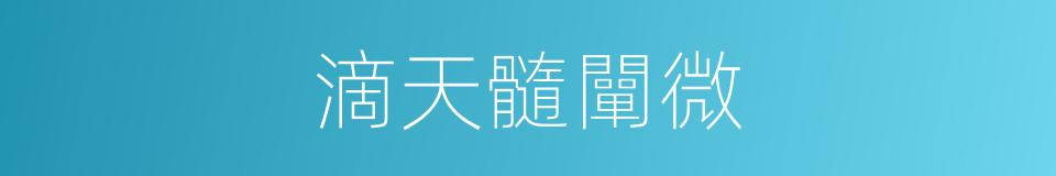 滴天髓闡微的同義詞