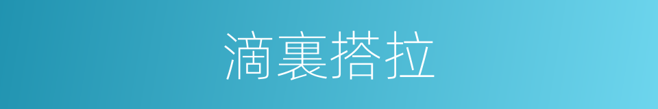 滴裏搭拉的意思