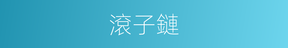 滾子鏈的同義詞