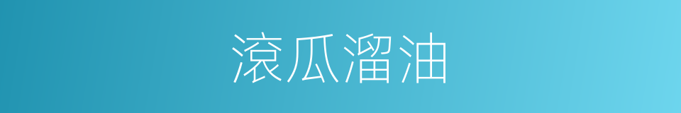滾瓜溜油的同義詞
