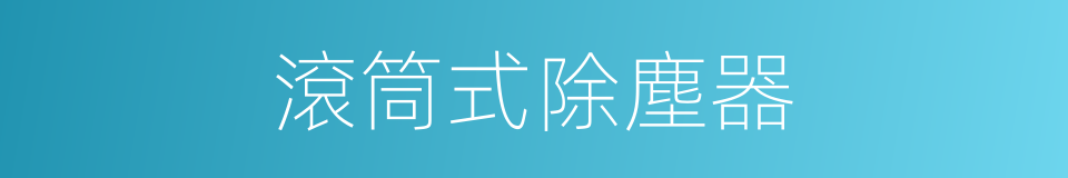 滾筒式除塵器的同義詞