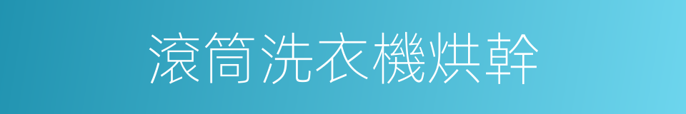 滾筒洗衣機烘幹的同義詞