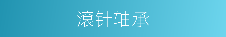 滾针轴承的同義詞