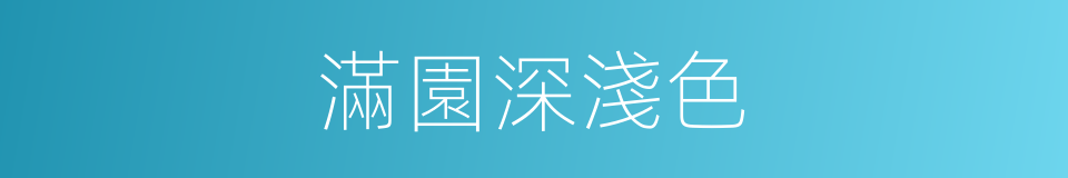 滿園深淺色的同義詞