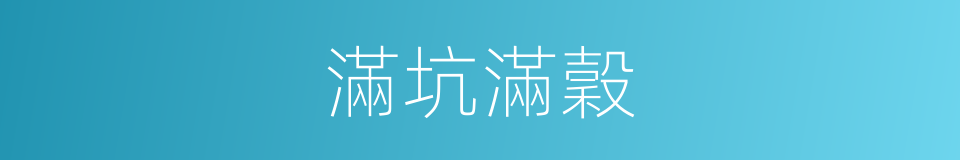 滿坑滿穀的意思