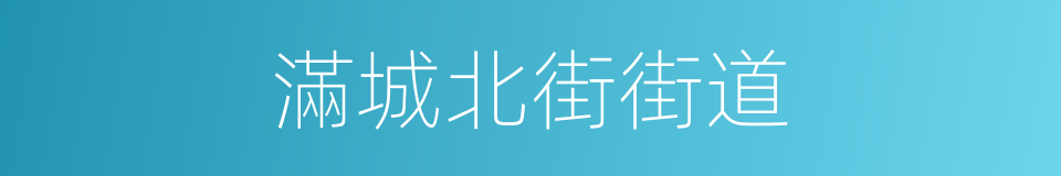 滿城北街街道的同義詞