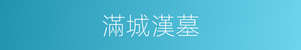 滿城漢墓的同義詞