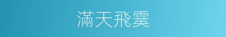 滿天飛霙的意思