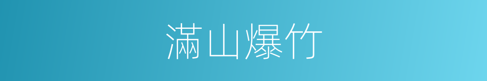 滿山爆竹的同義詞