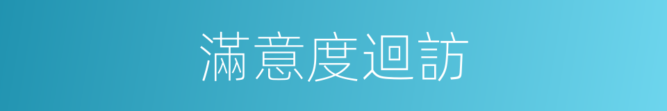 滿意度迴訪的同義詞