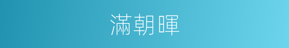滿朝暉的同義詞