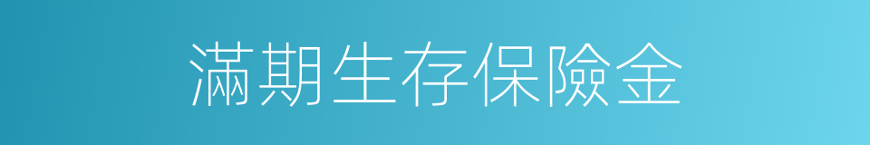 滿期生存保險金的同義詞