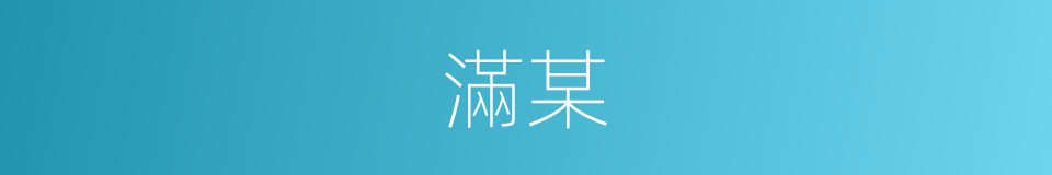 滿某的同義詞