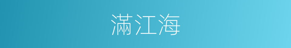 滿江海的同義詞