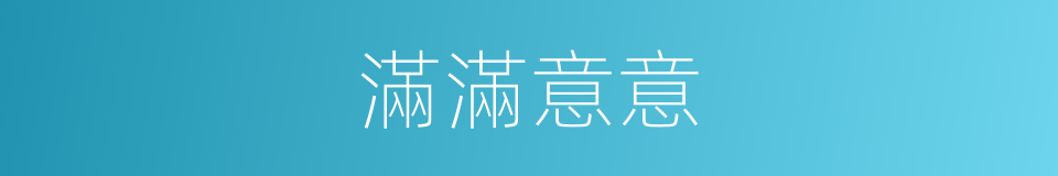 滿滿意意的同義詞