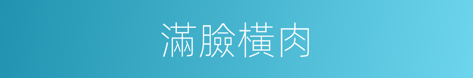 滿臉橫肉的意思