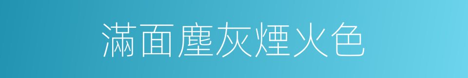 滿面塵灰煙火色的同義詞