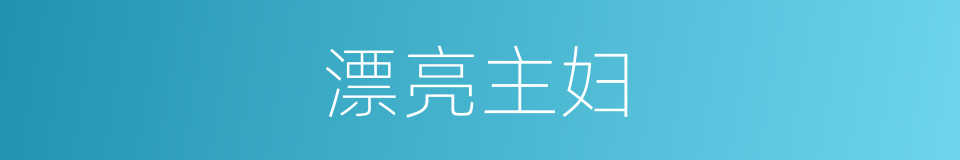 漂亮主妇的同义词