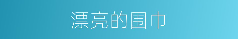 漂亮的围巾的同义词
