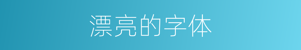 漂亮的字体的同义词