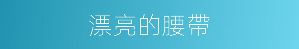 漂亮的腰帶的同義詞