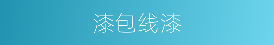 漆包线漆的同义词