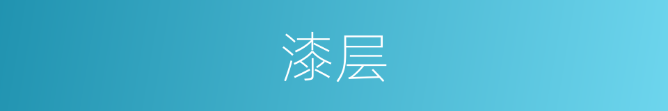 漆层的同义词