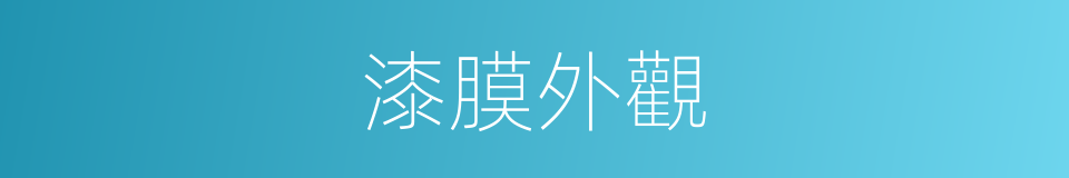漆膜外觀的同義詞